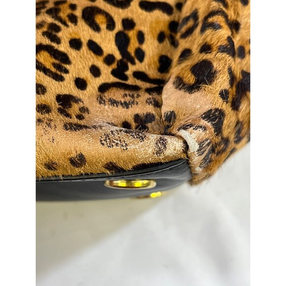 Fossil Women's Tan Leopard Design Shoulder or Tote Bag SKU 6320 - Picture 8 of 12